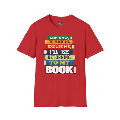And Now, If You'll Excuse Me, I'll Be Returning To My Book